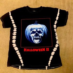 Mens Black Short Sleeve Halloween II Graphic Tee